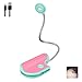 BIGMONAT Book Light for Reading Clip on,Rechargeable Dimmable Small Kids Book Light,Multi Colors Portable LED Reading Lamp with 360Â° Rotary Light Neck,Wireless Bookmark Llight for Books in Bed (Blue)