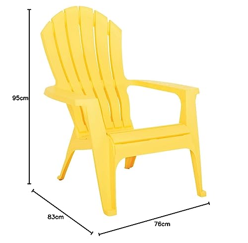 《ADAMS》アディロンダック チェアー プラスチック （アメリカ製）ガーデンファニチャーReal Comfort Adirondack (イエロー) 2枚目