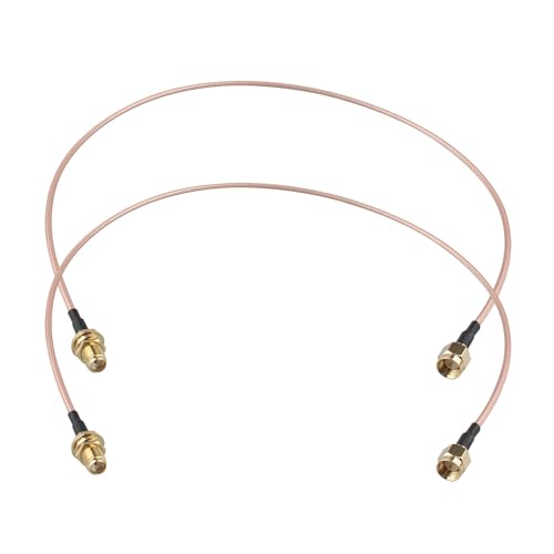 Futheda 2pcs SMA Female Bulkhead Mount to SMA Male WiFi Aerial Antenna Extension Cable RG316 Coaxial Cable 50cm/20 inch for Wireless PCI Express PCIE Network Card WiFi Router USB Adapter