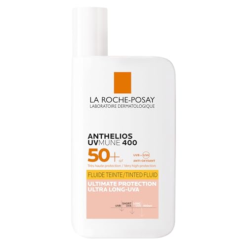 La Roche-Posay Anthelios UVMune 400 SPF50+ Invisible Tinted Fluid Sun Cream For Sensitive Skin With Mexoryl 400 UVB UVA and Ultra Long UVA Ultimate Protection 50ml