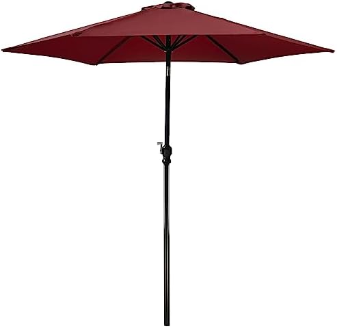Sweetcrispy 9FT Patio Umbrella with Push Button Tilt and Crank, Outdoor Umbrella, Pool Umbrella with 8 Sturdy Ribs for Market, Terrace, Beach, Outdoor Restaurant