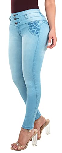Fiorella Shapewear Butt Lifter Women Jeans High Rise Waist Push Up Levanta Cola Pantalones Colombianos 511LB2