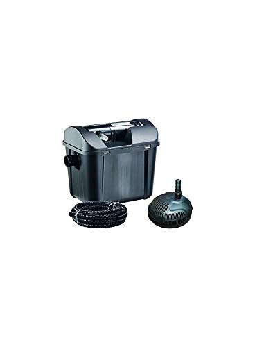 HEISSNER FPU7000-00 Mehrkammer-Teichfilter 40 x 30 cm mit integriertem 7 Watt UVC-Teichklärer; inklusiv 3100 Liter Pumpe HEISSNER FPU7000-00 Mehrkammer-Teichfilter 40 x 30 cm mit integriertem 7 Watt UVC-Teichklärer; inklusiv 3100 Liter Pumpe