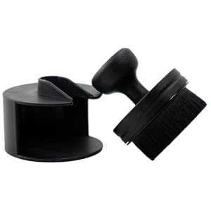 VIKING Tire Shine Applicator Brush, Automotive Tire Dressing Applicator Brush, Storage Stand Included for Tire Detailing and Car Wash Kit, Black, 2.3 Inch Diameter