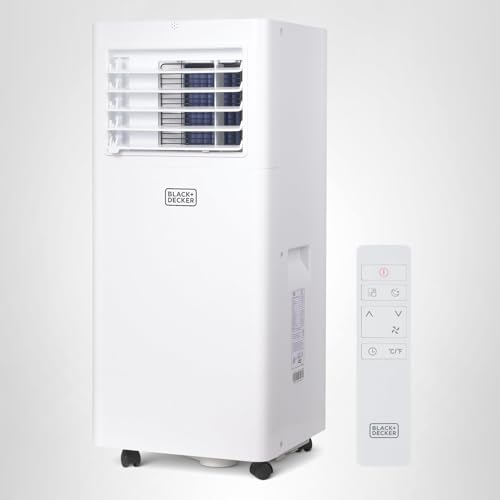 BLACK+DECKER Portable Air Conditioner, 8,500 BTU (5,100 BTU SACC) for Rooms Up To 350 Sq. Ft., Portable AC with Full Function Remote Control & Window Kit, BPACT05SM, White - Image 7