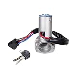 Bohaner Zündschlossschalter Zylinder Starterschloss mit 2 Schlüsseln Zündschloss 4479518 Lenkschloss Zündzylinderschalter Für Fiat Ducato 280 290 A112 127 128 7555388 4354118