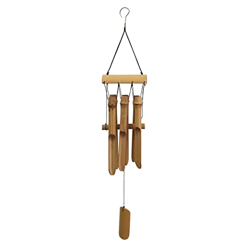 Ankinte Bamboo Wind Chime Outdoor, 6 Small Bamboo Bell Tubes For Outdoor Or Indoor Home Décor, Handmade Natural Soothing Sound 23 Inches thumb #1