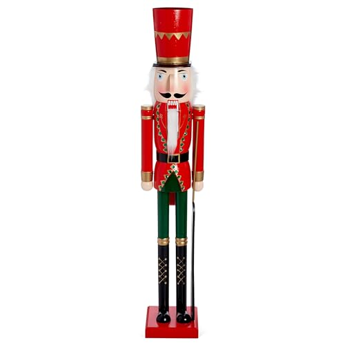 THE TWIDDLERS Riesige Holz Weihnachten Nussknacker Figur,...