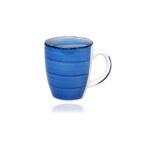 DRULINE 6er Set Kaffeetasse Kaffee Tee Milch Kakao Keramik Becher Tassen Pott Premium Porzellan Uni bunt Modernes Design ca. 350 ml in tollen Farben für Ihr liebstes Heißgetränk für Kaffee, Cappuccino und Latte Macchiato Bunt 45544 Tasse Geschenk für Arbeitskollegen Kollegin - Bürotasse Trinkbecher Becherset Mehrfarbig Kaffeebecher Teetassen Bunte Serie,(Ø x H)ca. 8,5 x 10 cm
