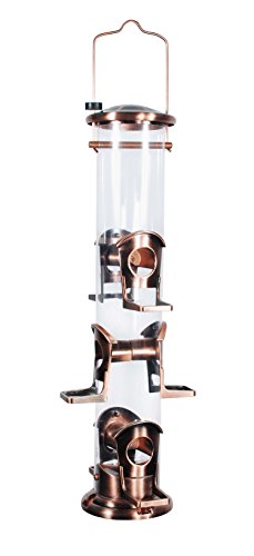Brushed Copper 6 Port Seed Feeder