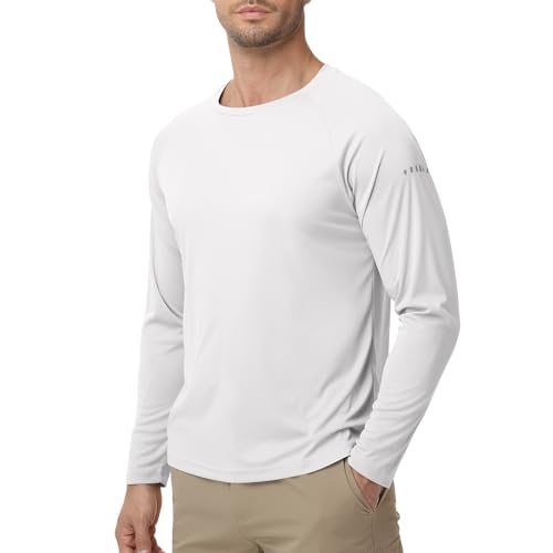 Men's Long Sleeve Rash Guard Swim Shirts UPF 50+ Sun Protection Dry Fit T-Shirt Athletic Tops for Running Hiking Fishing2