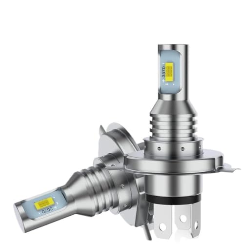 Phare LED H4 9003 pour voiture avec puces 3570 CSP et système Canbus intégré 6000K blanc duo