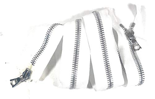 RiRi White Zipper Separating 26 Open Bottom #4 (M4) White Zipper/Silver Teeth 2 Way RiRi White Zipper Separating 26" Open Bottom #4 (M4) White Zipper/Silver Teeth 2 Way