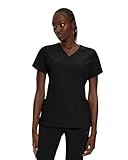 WHITE CROSS FIT Women's 785 V-Neck Scrub Top-Black-Small