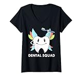 Photo Gallery donna squadra dentale dentista igienista assistente dente maglietta con collo a v Photo Gallery donna squadra dentale dentista igienista assistente dente maglietta con collo a v