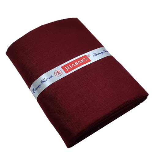JHABAK'S Unstitched Cotton Blend Shirt Fabric for Men - 2.25m Shirt Material & 3m Kurta Piece - Formal/Casual Wear (Pack of 4)