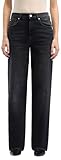 STRAIGHT-LEG FIT 7 For All Mankind Damen Stovepipe Straight Bottomline Jeans, Schwarz, 23W EU