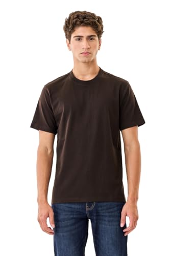 Image of SNITCH Men T-Shirt | Minimalist Regular Fit & Short Sleeve Styling | 100% Breathable Cotton Casual Wear T-Shirt & Durable Knit Plain Weave Everyday Summer Essential