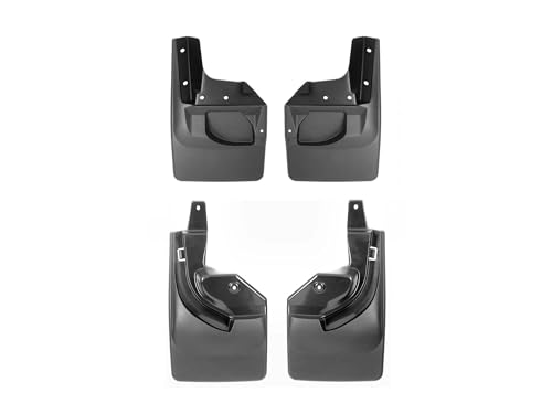 WeatherTech Custom No Drill Splash Guard MudFlaps for Jeep Wrangler Unlimited 4-Door, Wrangler 2-Door - Front & Rear Set (110097-120097), Black