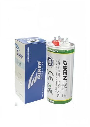 Image of Diken AC Capacitor 50UF 450V | Air Conditioner Capacitor for Split & Window AC | Durable Start & Run Motor Capacitor
