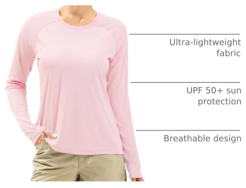 Image of UPF 50+ Sun Shirt for Women Long Sleeve Quick Dry UV Protection Hiking Top