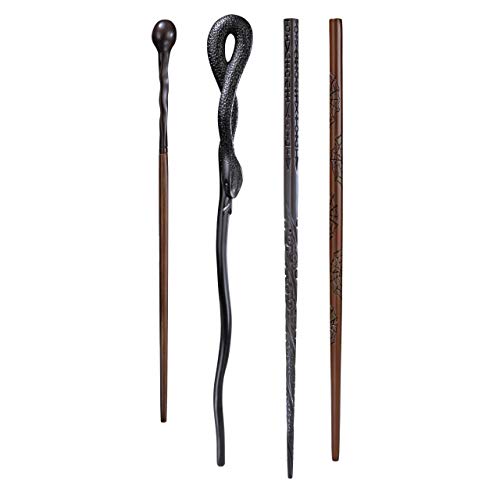 The Noble Collection Harry Potter Marauders Wand Set with Display Stand - 31.5in (43cm) 4 Wizard Wands with Marauders Map Display Stand - Officially Licensed Film Set Movie Props Wands Gifts - Image 3