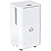 HOMCOM Luftentfeuchter Raumgröße 18-28㎡ 12L/24h elektrisch Raumentfeuchter 2000ml Entfeuchter gegen Feuchtigkeit mit Rollen für Badezimmer Wohnzimmer Schlafzimmer ABS Weiß 22 x 25 x 44,5 cm