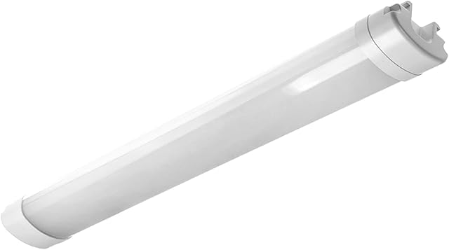 CGC White Batten Battan Strip Slim LED Wall Ceiling Light 18W 2 Foot 0.6 Metre IP65 Waterproof Garage Kitchen Workshop Warehouse Shed Store Cupboard Weatherproof Indoor Outdoor