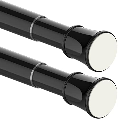 1PC Telescopic Spring Tension Rod Extendable Curtain Rod No Drilling Extendable Window Tension Rod Adjustable Curtain Pole No Screws for Kitchen,Closet,Bathroom(90-160cm/35.4-62.9Inch,White)