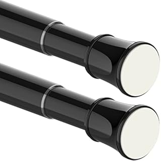 1PC Telescopic Spring Tension Rod Extendable Curtain Rod No Drilling Extendable Window Tension Rod Adjustable Curtain Pole No Screws for Kitchen,Closet,Bathroom(90-160cm/35.4-62.9Inch,White)