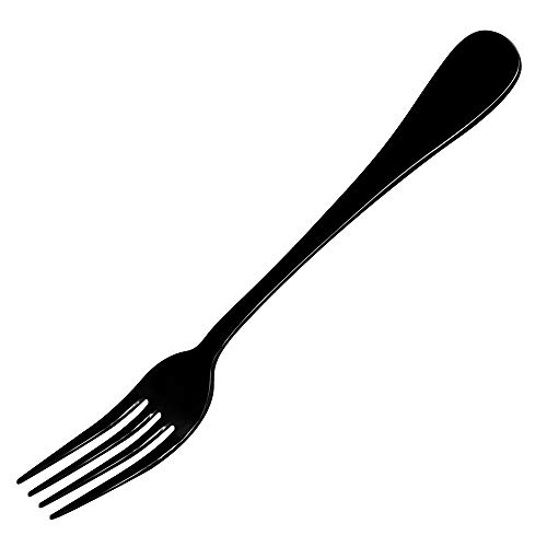 Noire Black Stainless Dinner Fork, Dozen