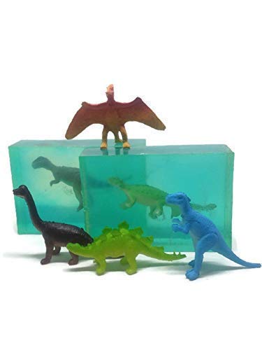 Miniatura 3 de BearNaturalOrganics Jabón para niños Barra de jabón natural transparente con juguete en el interior (colección dinosaurios) Regalo divertido de