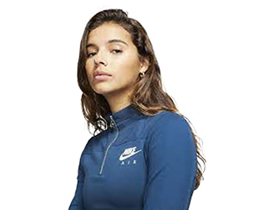 Nike Ribbed Long Sleeve Top Womens Active Shirts & Tees Size Xs, Color: Blue