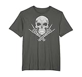 Mano Cornuta Guays Calaveras música rockero Saludo Calaveras Camiseta