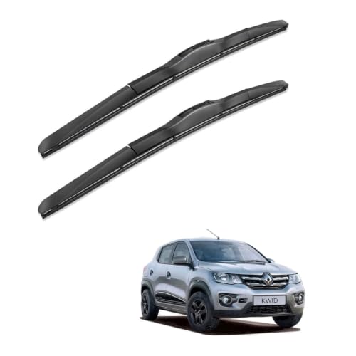 Image of Oshotto Frameless (O.E.M Type) Wiper Blades Compatible with Renault Kwid (24 inch / 22 inch)
