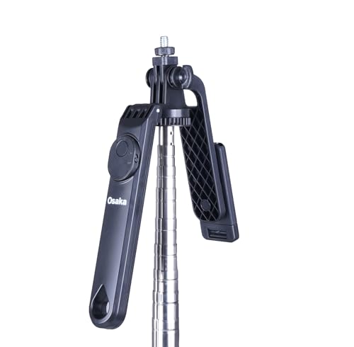 Image of Osaka 71 inch Selfie Stick Tripod with Reinforced 4-Leg Tripod Stand Comes with 360 Rotatable Handle for Panoramic Shots with Detachable BT. Ultimate Stability for Smartphones, Ring Lights, GoPro
