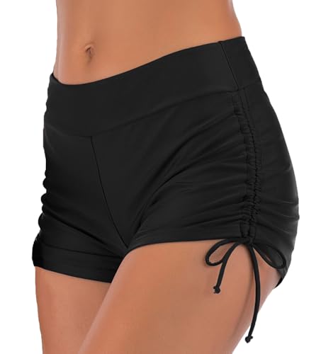 Women's Swim Shorts Swimsuit Boy Shorts Tie Side Bathing Suit Bottom Bikini Board Shorts4