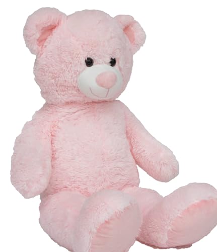 Wagner 9094 - Riesen XXL Teddybär 100 cm groß in rosa - Plüschbär Kuschelbär Teddy Bär 1,0 m