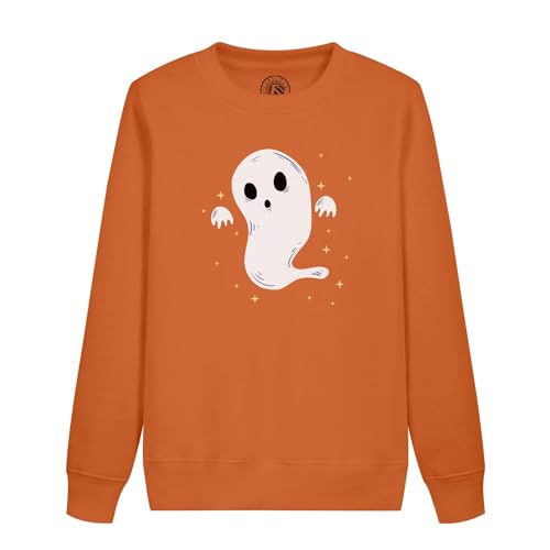 Sweatshirt enfant fantôme Boo en coton pour look Halloween mignon