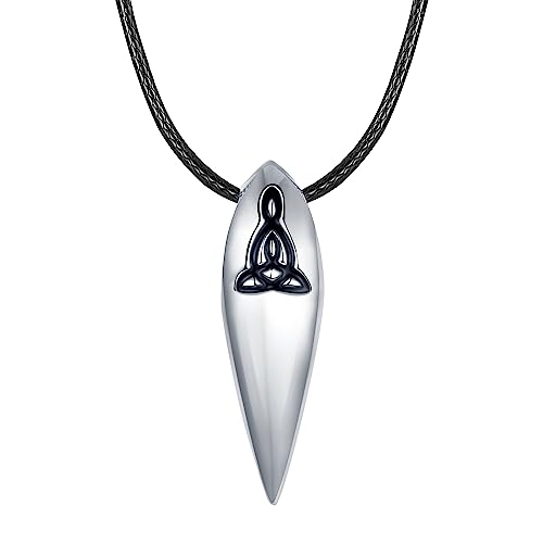 JENDEAR SHINE Collar de Dientes de Lobo para Hombre, Collar de Dientes de Lobo de Runa Vikinga, Amuletos Vikingos Joyería Nórdica para Hombre