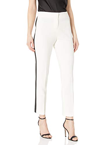 Trina Turk Women's Norikko 2 Contrast Trim Pant, Winter White