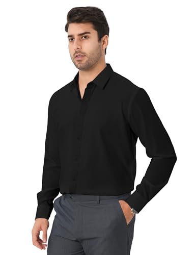 1/3 Pack Men's Dress Shirts Wrinkle Free Long Sleeve Collared Formal Shirt Solid Office Casual Button Down Shirts3