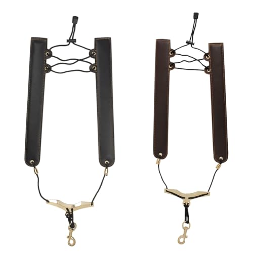 Sangle de saxophone pliable Fangxuee bandoulière cuir instruments à vent