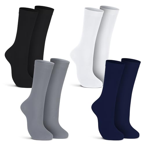 Image of 4 Pairs Silk Liner Socks Ultra-lightweight Hiking Liners Calf Sweat Absorption Socks for Adult