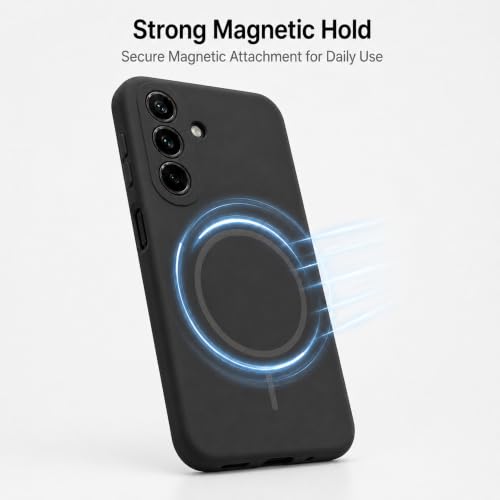 KOWEDYA Magnetic for Samsung Galaxy A17 5G Case, Silicone Phone Case with 2 Screen Protectors, Integrated Raised Camera Protection, Shock-Absorbing Drop Protection, Black by KOWEDYA - Used condition - Image 5