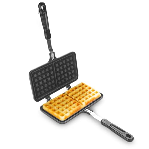 Cast Iron Waffle Maker, Non-stick Aluminum...