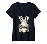 Photo Gallery donna grumpy bunny coniglio divertente pasquale amante del caffè maglietta con collo a v Photo Gallery donna grumpy bunny coniglio divertente pasquale amante del caffè maglietta con collo a v