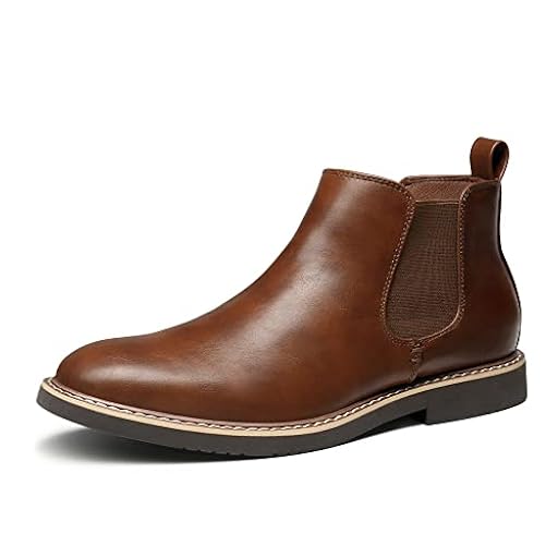 Bruno Marc Botas Chelsea para hombre, botas de montar, botines, marrón, 44 EU | Ya disponible en tu tienda friki favorita! En mundofriki.es!