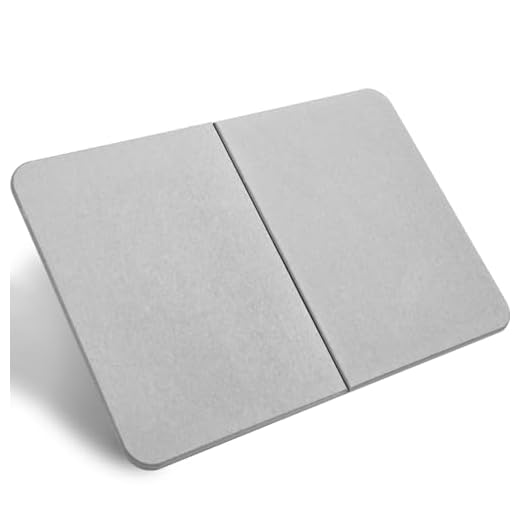 Daladen Tapete de Baño de Piedra, Tapete de Baño Plegable de Tierra Diatomácea, Super Absorbent Secado Rápido Floor Mat, Tapete Baño Piedra Antideslizantes- Di