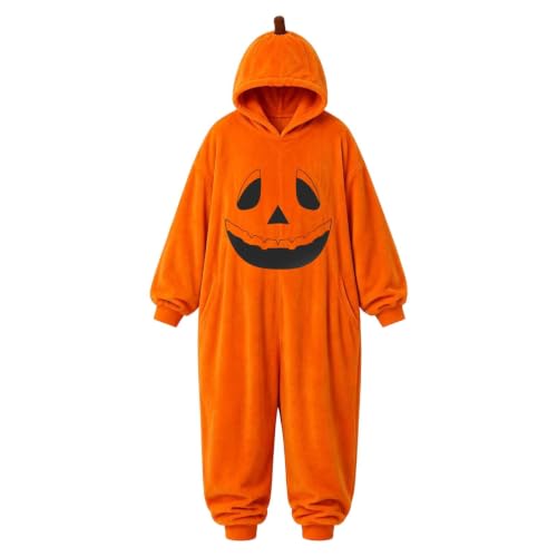 Mono de calabaza con capucha para mujer: estilo cómodo para tus fiestas de disfraces 2